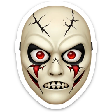 Scary halloween movie Mask sticker