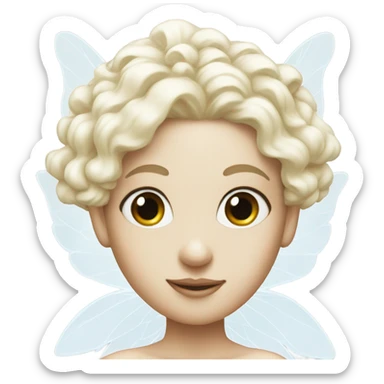 White fairy goddess with soarkles sticker