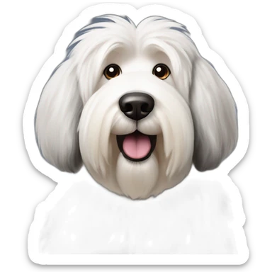 old english sheepdog with pint of guinness sticker