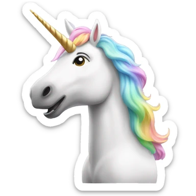 Unicorn waving hello sticker