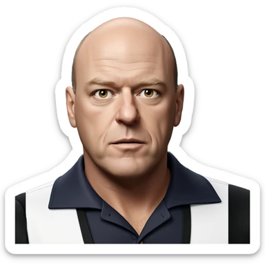 bald male in collared shirt sticker