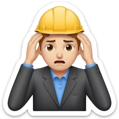 software engineer banging head for critical issue sticker