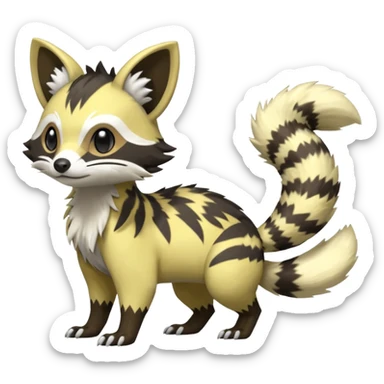 Civet-Electrike-Manectric-Genet-Furret-Fakemon-Pokémon-fusion-creature  sticker