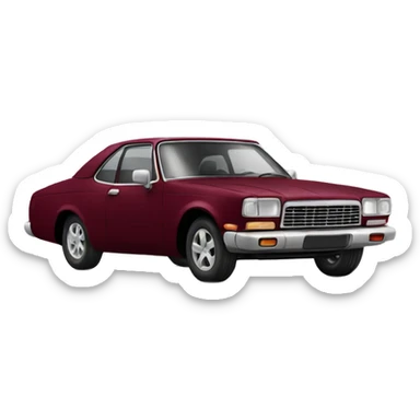 Burgundy car sticker