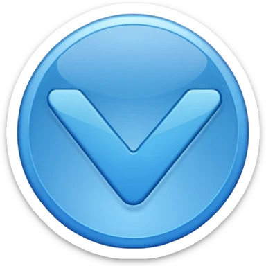 Una raya como ✔️ así pero azul y un círculo  así pero el ✔️ sea más grande sticker