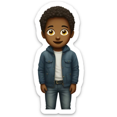 portrait of a boy indoors sticker