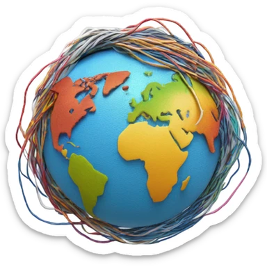 Lan cable world  sticker