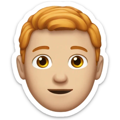Man with ginger hair in a black sweater sticker