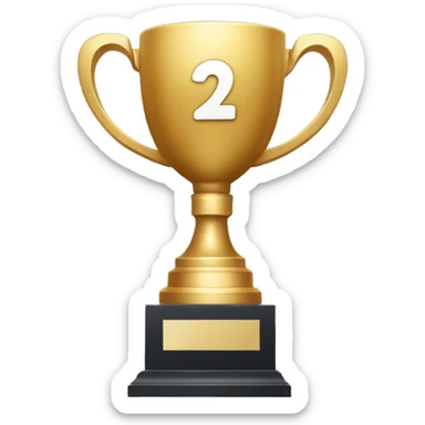 Trophy with "23/24" on it sticker