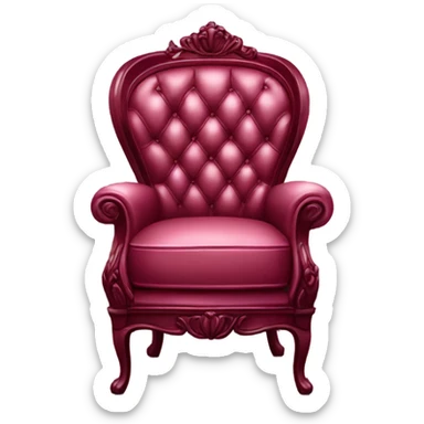 burgundy luxury chair sticker