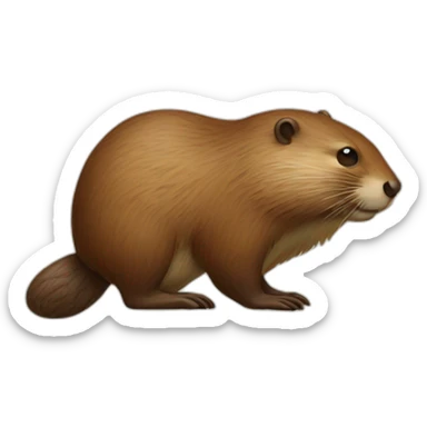 Beaver replaces vitruvian man sticker