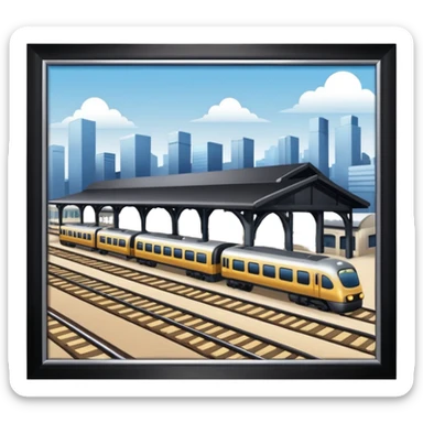 train station sticker