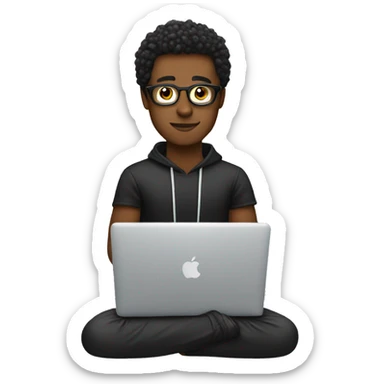 Music producer with a macbook  sticker
