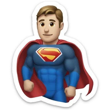 Superman symbol made with the letter d sticker