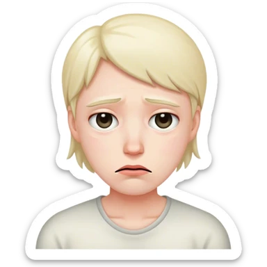 Tired unhappy sticker