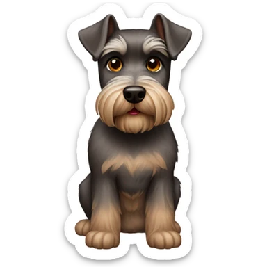Dog brown Zwergschnauzer sticker