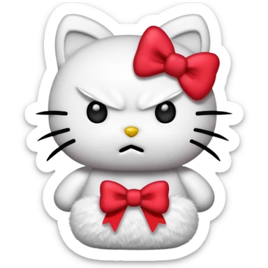 Hello kitty angry sticker