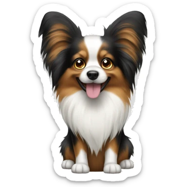 A papillon dog cleaner sticker