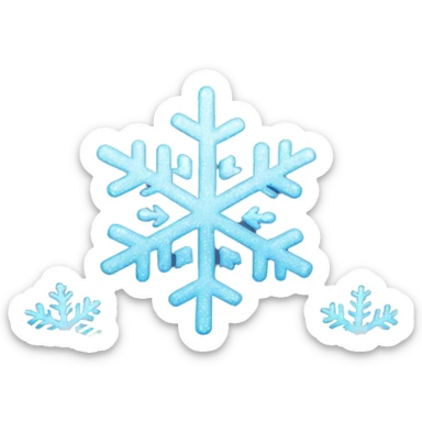 Snowflakes with sparkles  sticker