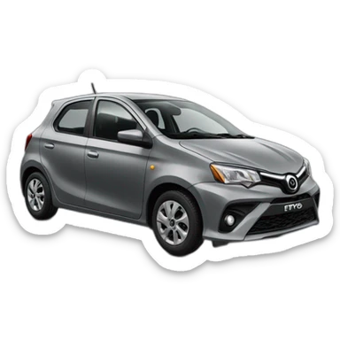 Etios hatchback 2023 gris metalizado sticker