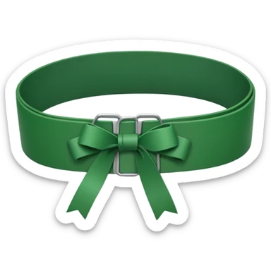 Green karate belt sticker