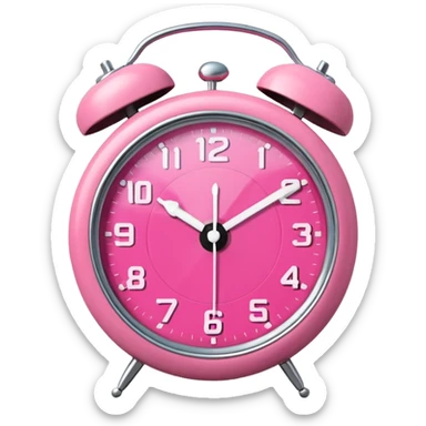 pink alarm clock sticker