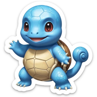 glitter pokemon squirtle sticker