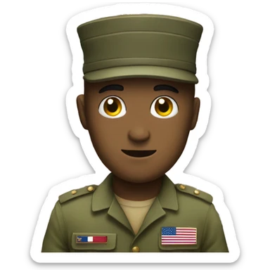 Flag and army guy sticker
