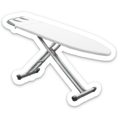 Isolated realistic full length ironing board  sticker