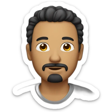 man with Goatee and no moustache sticker