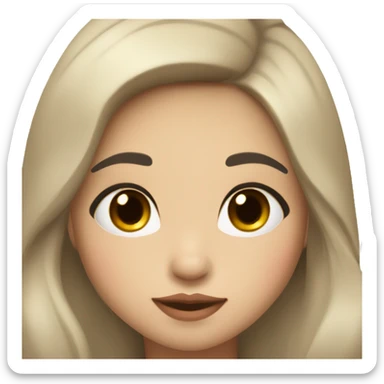 black haired asian-spanish girl with dimple on left side, plump lips, long lashes sticker