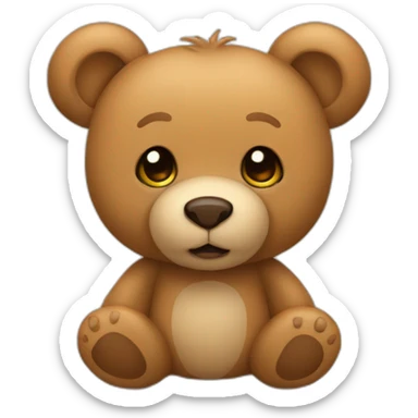 Light brown teddy bear sticker