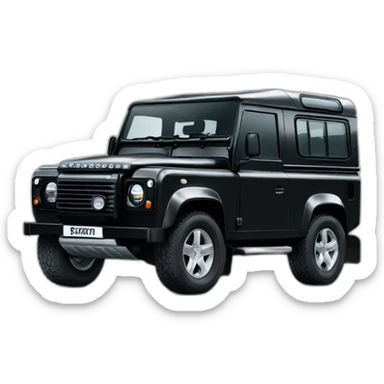 landrover defender black sticker