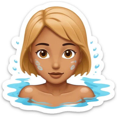 A swimming girl sticker