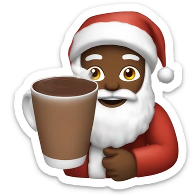 Santa with hot Cocoa  sticker