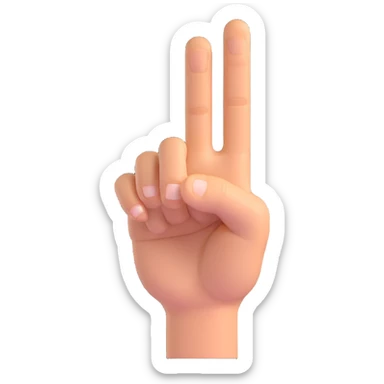 3D emoji style hand with the middle finger up, spinning in place sticker