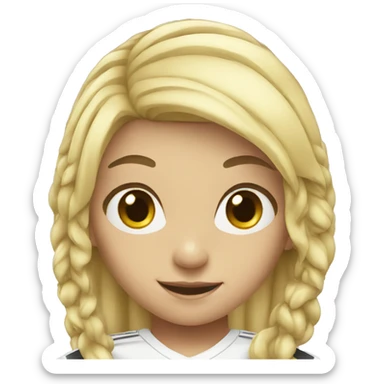 blond soccer girl sticker