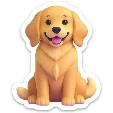 Golden retriever dog sticker