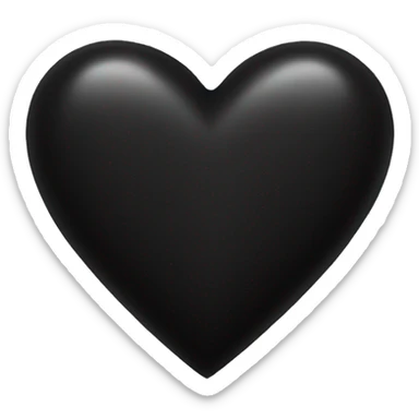 Black heart sticker