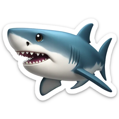 A Shark holding a big L sticker