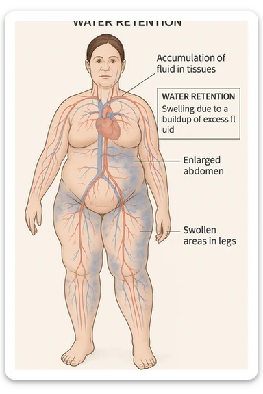 Donna anatomicamente con ritenzione idrica sticker