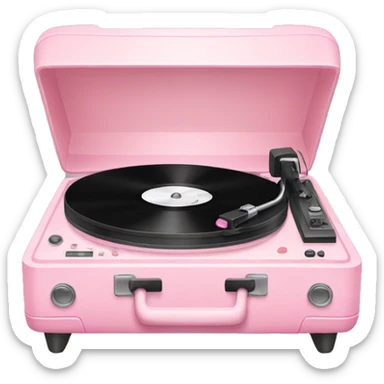 Light pink record player sticker