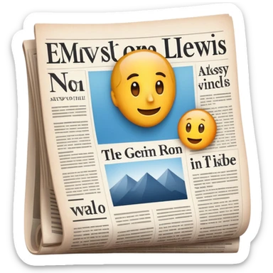 Web page with latest news headlines, newspaper articles sticker