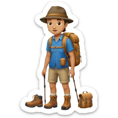 backpacked mountain wanderer sticker