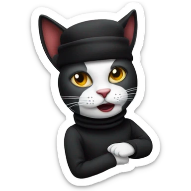 cat as mime sticker