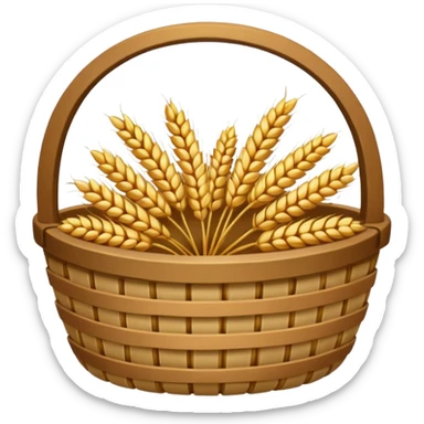 Wheat grain basket sticker