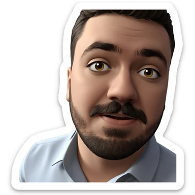 portrait of a stylish man sticker