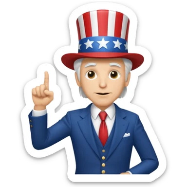 onkel sam pointing sticker