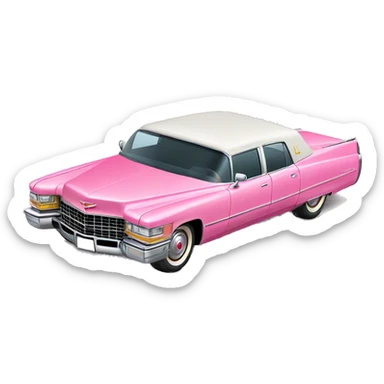 pink cadillac  sticker