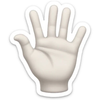 Emoji with a hand that looks like it says wait sticker